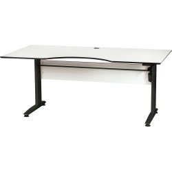 VIKING hæve/sænkebord 180x90 cm hvid / sort stel