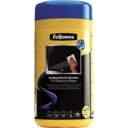 Fellowes antibakt. skærmrenseservietter, 100 stk.