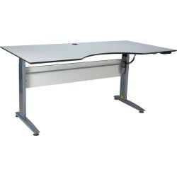 VIKING hæve/sænkebord 180x90 cm hvid / Alu stel