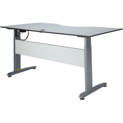 VIKING hæve/sænkebord 180x90 cm hvid / Alu stel