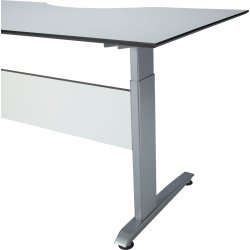 VIKING hæve/sænkebord 180x90 cm hvid / Alu stel