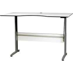 VIKING hæve/sænkebord 180x90 cm hvid / Alu stel