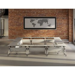Flip-top bord 140x60 cm, Hvid
