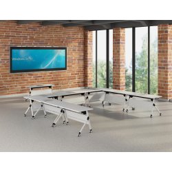 Flip-top bord 140x60 cm, Hvid