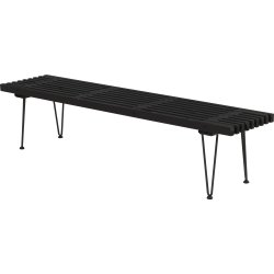 Plus Retro Trallebænk, Sort, L 220 cm