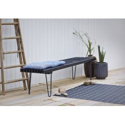 Plus Retro Trallebænk, Sort, L 220 cm