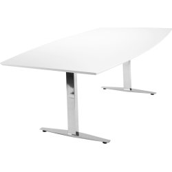 Jive konferencebord 220x110/90 cm. hvid laminat
