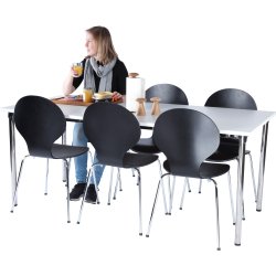 Comfort Basic kantinesæt 6 stole og Eminentbord