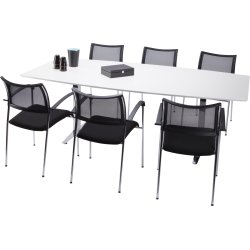 Seattle Basic konferencesæt 220x110/90 cm, laminat