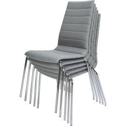 Apollo konferencestol, Grå beige, Krom stel