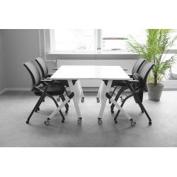 Flip-top bord 140x60 cm, Hvid