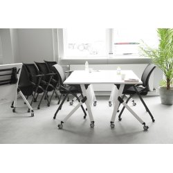 Flip-top bord 140x60 cm, Hvid