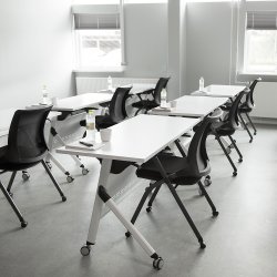 Flip-top bord 140x60 cm, Hvid