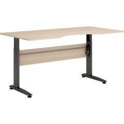 VIKING hæve/sænkebord 180X90, ahorn melamin / sort