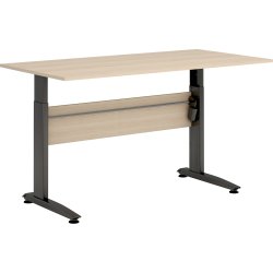 VIKING hæve/sænkebord 160X80, ahorn melamin / sort