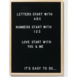 Naga Letterboard inkl. 145 tegn,40x50 cm