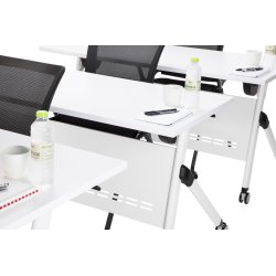 Flip-top bord 140x60 cm, Hvid