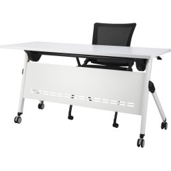 Flip-top bord 140x60 cm, Hvid