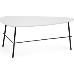 Ziggy lounge/sofabord, 93x50x40 cm, hvid laminat