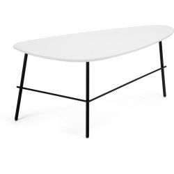 Ziggy lounge/sofabord, 93x50x40 cm, hvid laminat