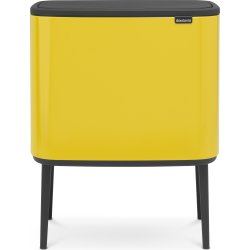Brabantia BO Touch Bin 11+23 L, daisy yellow