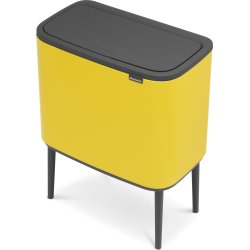 Brabantia BO Touch Bin 11+23 L, daisy yellow