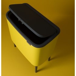 Brabantia BO Touch Bin 11+23 L, daisy yellow