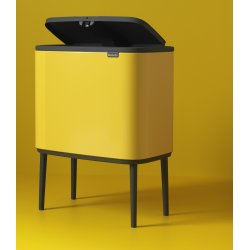 Brabantia BO Touch Bin 11+23 L, daisy yellow