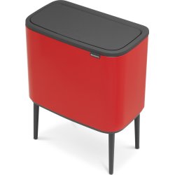 Brabantia BO Touch Bin 11+23 L, passion red