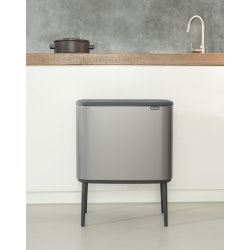 Brabantia BO Touch Bin 11+23 L, platinum