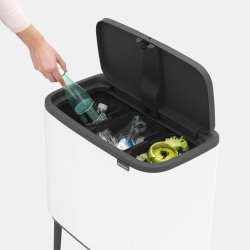 Brabantia BO Touch Bin 3x11 L, white