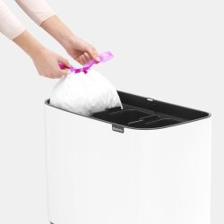 Brabantia BO Touch Bin 3x11 L, white
