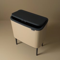 Brabantia BO Touch Bin 11+23 L, golden beach