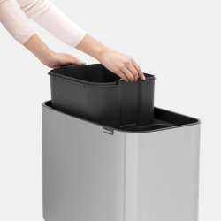 Brabantia BO Touch Bin 11+23 L, matt steel FPP