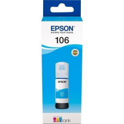 Epson T106 blæktank, cyan, 70ml