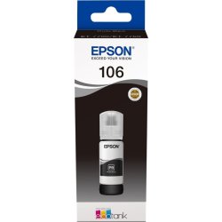 Epson T106 blæktank, foto-sort, 70ml