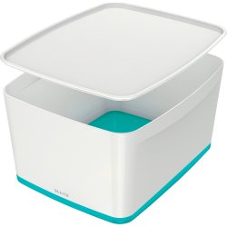 Leitz MyBox Opbevaringsboks Large, hvid/grå