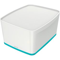 Leitz MyBox Opbevaringsboks Large, hvid/grå
