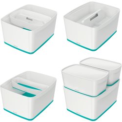 Leitz MyBox Opbevaringsboks Large, hvid/grå