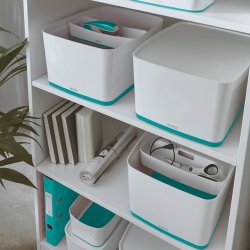 Leitz MyBox Opbevaringsboks Large, hvid/grå