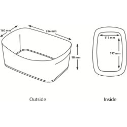 Leitz MyBox Opbevaringsbakke, hvid/grå