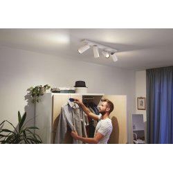 Philips HUE Buratto 4 x GU10 spot, hvid + kontakt