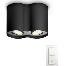 Philips HUE Pillar GU10 2x spotlys, sort + kontakt