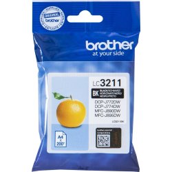 Brother LC3211 blækpatroner, sort, 200s