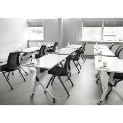 Flip-top bord 140x60 cm, Hvid