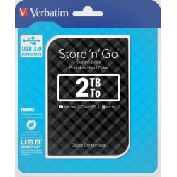 Verbatim Store 'N' Go 2,5" 2TB USB 3.0, sort