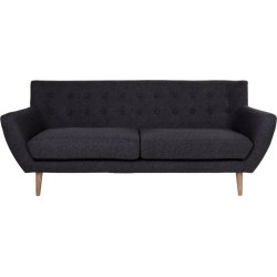 Jupiter 3 personers sofa, mørkegrå m. træben