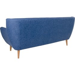Jupiter 3 personers sofa, blå m. træben