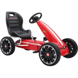 Abarth pedal-Gokart med gummidæk, rød