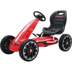 Abarth pedal-Gokart med gummidæk, rød